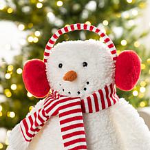 17.75"H Christmas Fabric Standing Snowman