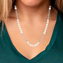 18" 5-5.5mm Cultured Freshwater Pearl Figure Eight Station Necklace