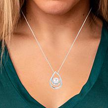 18" 6.5-7mm Cultured Pearl Double Pear Drop Necklace