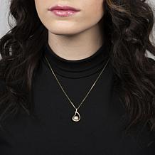 18" Gold-Plated 8-8.5mm Cultured Pearl Floating Pendant Drop Necklace