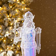 18" H Acrylic LED Color-Changing Lighted Tabletop Nutcracker