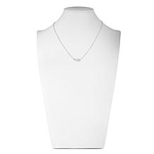 18" Sterling Silver CZ-Accented Angel Wing Necklace