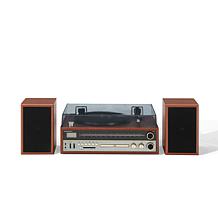 1975T Record Player With Speakers - Walnut