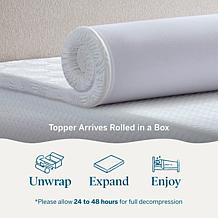 2” Lavender and Gel Memory Foam Mattress Topper, Twin XL