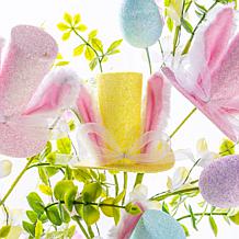 2-Piece 28" Easter Picks with Glitter Eggs and Bunny Accents