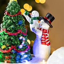 20" Lighted Christmas Resin Village with Music and Animation