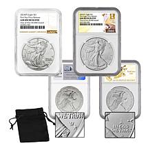 2024 & 2025 Gem Unc NGC "1 of First 50,000" Silver Eagles w/Privy Mark