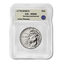 2026 Faces of Liberty 4-Coin Set Certified MS66 by ICG