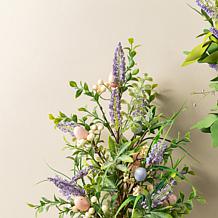 21" Easter Table Tree Décor with Lavender and Pastel Eggs