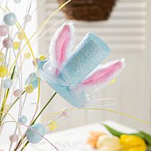 21" Easter Table Tree with Pastel Glitter Eggs and Bunny Hats