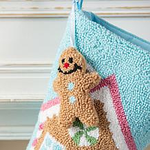21" Hooked Gingerbread House Christmas Stocking