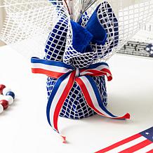 21" Patriotic Table Tree with Red, White & Blue Stars