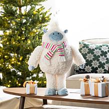 21.75"H Christmas Fabric Standing Yeti Decoration