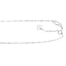 22" Sterling Silver 2.1mm Mirror Chain Adjustable Necklace