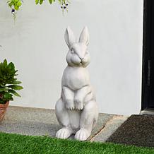 22.75"H MGO White Standing Rabbit Statue