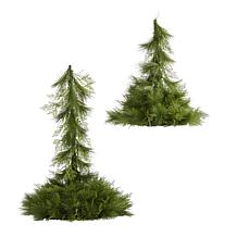 24 in. and 36 in. Table Top/Hanging Artificial Christmas Decor Set ...