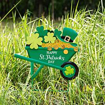 24"H St. Patrick's Metal Shamrocks Wagon Yard Stake or Wall Décor