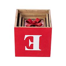 25" Solid Wood Valentine's Boxed Porch Decor