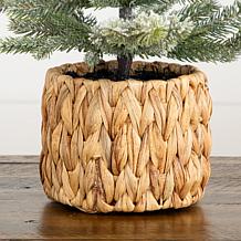 26-in Fir Christmas Tree in Woven Basket by Nearly Natural