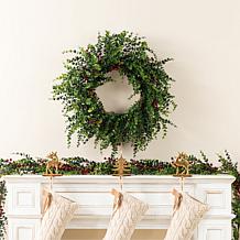 28" Dripping Eucalyptus Christmas Greenery Wreath