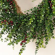 28" Dripping Eucalyptus Christmas Greenery Wreath