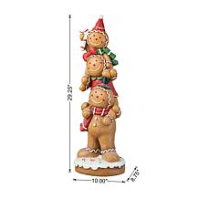 29.25" Christmas MGO Stacked Gingerbread Men Porch Decor