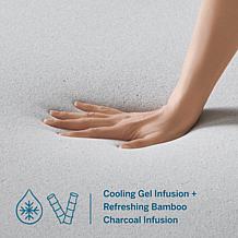 3” Bamboo Charcoal and Gel Memory Foam Mattress Topper, Twin