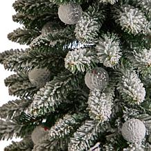 3’ Flocked Highland Fir Christmas Tree in Decorative Planter