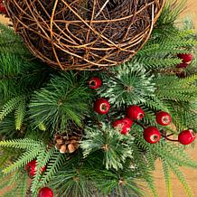 3-ft Boxwood Ornament Christmas Tree by Nearly Natural