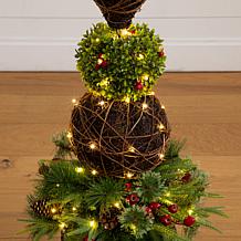 3-ft Boxwood Ornament Christmas Tree by Nearly Natural