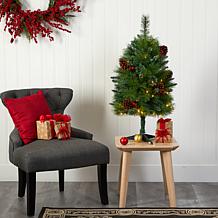 3 ft. Montana Mixed Pine Artificial Christmas Tree with Pine Cones,...