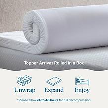 3” Lavender and Gel Memory Foam Mattress Topper, Queen