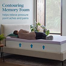 3” Lavender and Gel Memory Foam Mattress Topper, Twin XL