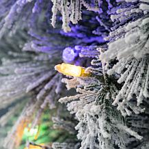 3' Pre-Lit Snow Flocked Greenery Pine Teardrop