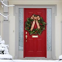 30" Premium Decorated Wreath - 70 Clear Lights