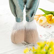 32.75"H Easter Fabric Boy Bunny with Telescoping Legs