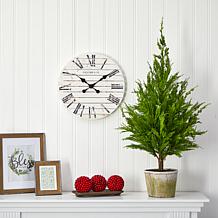 3.5 ft. Cedar Pine Natural Look Artificial Tree in Decorative Planter