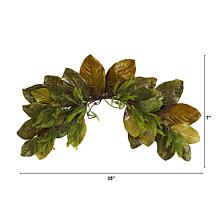 35 in. Fall Magnolia Leaf Artificial Swag