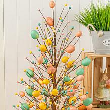 36" Easter Urn Porch Tree with Lights and Timer