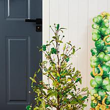 36" Lighted St. Patrick's Urn Porch Tree with Timer