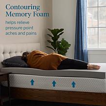 4” Bamboo Charcoal and Gel Memory Foam Mattress Topper, Queen
