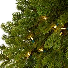 4' Cambridge Spruce Flat Back Artificial Christmas Tree with 100 Wa...
