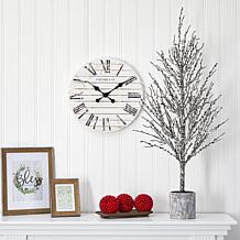 4 ft. Snowed Twig Artificial Tree in Decorative Planter