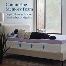 4” Lavender and Gel Memory Foam Mattress Topper, Queen