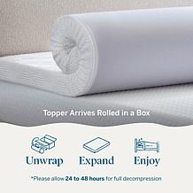 4” Lavender and Gel Memory Foam Mattress Topper, Twin