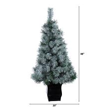 4' Snowy Mountain Pine Artificial Christmas Tree with 150 LED Light...