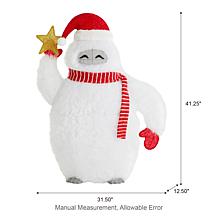 41.25" Lighted Christmas 3D Fabric Outdoor Yeti Decor