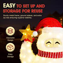 41.25" Lighted Christmas 3D Fabric Outdoor Yeti Decor