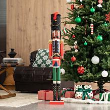 42" H Wooden Christmas Black Nutcracker Soldier