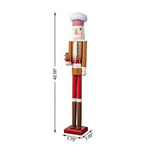42" H Wooden Christmas Gingerbread Chef Nutcracker